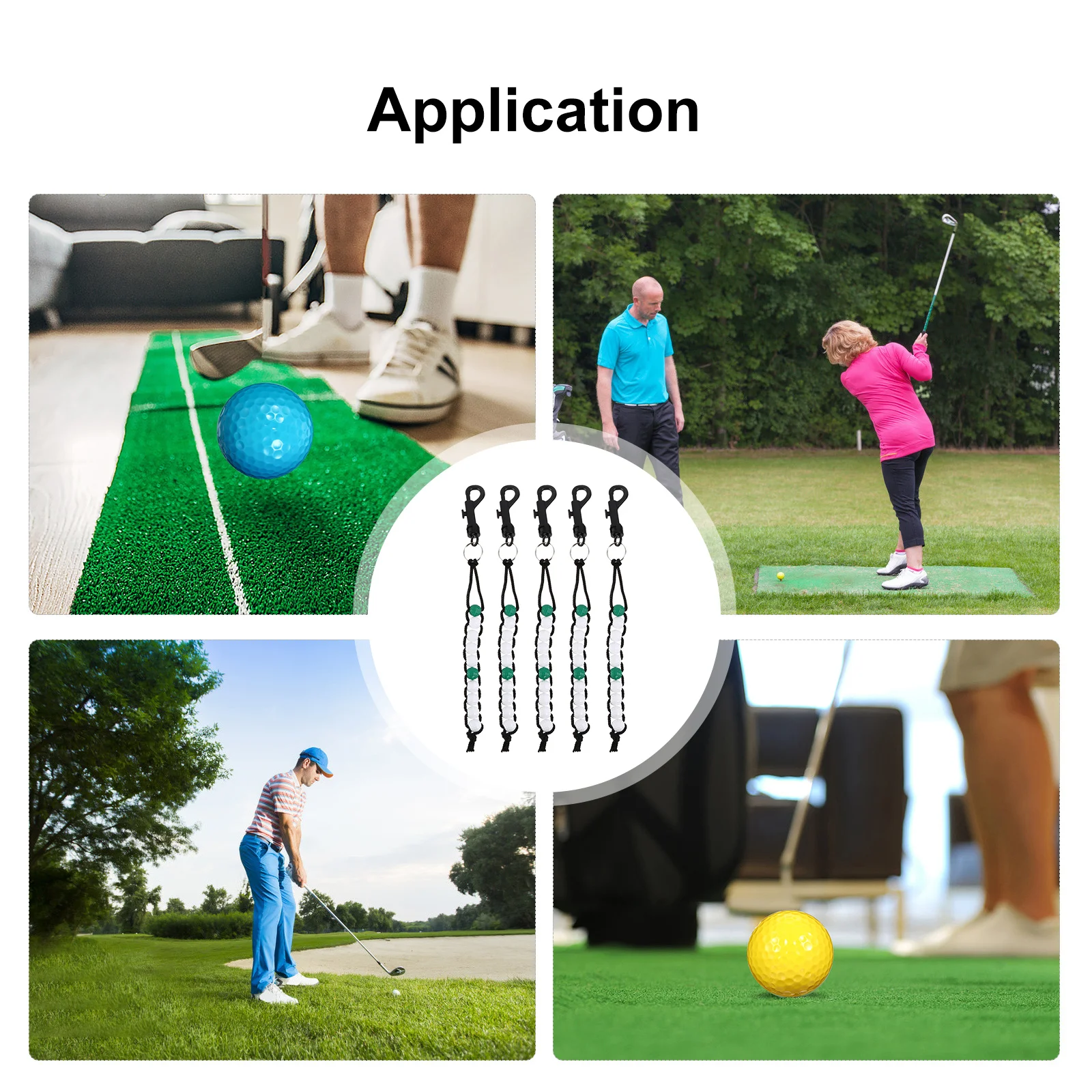 

5Pcs Golf Bead Chain Stroke Score Counters Random Color Keep Score Golf Scoring Tool Must Have Accessory