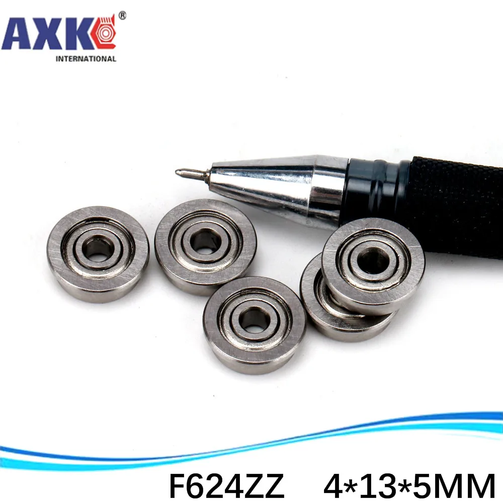 

free shipping high quality ABEC-5 Z2V2 F624 ZZ 2RS flange bushing ball bearings F624ZZ 4*13*5mm