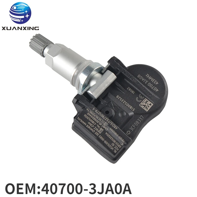 

40700-3JA0A TPMS датчик давления в шинах Система мониторинга 433 МГц для Nissan Altima Murano Pathfinder S1800052352B