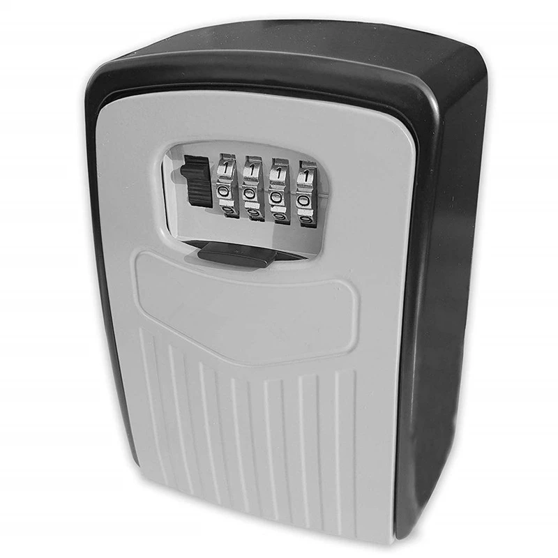 Caja secreta de almacenamiento de llaves de montaje en pared, organizador, combinación de 4 dígitos, contraseña, cerradura de código de seguridad sin llave, caja de seguridad para llaves para el hogar