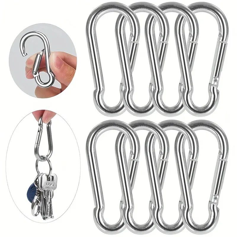 1/2/4/6/10 Piece Spring Buckle 60mm Heavy Duty Snap for Camping, Hiking and Pet Rope