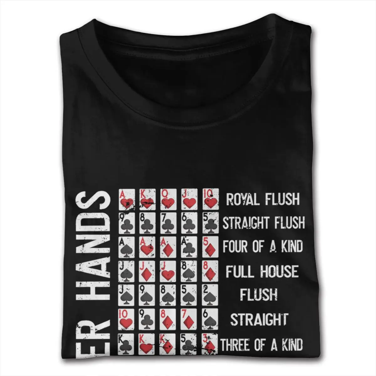 Short Sleeve O Neck Pre-Cotton Limited Edition Poker Hands Cheat Sheet Card Casino Games Player T Shirts Worlds Nicest Male Tee