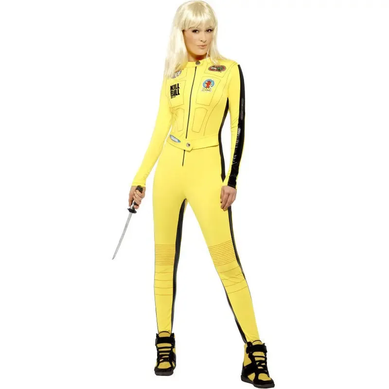 

Kill Bill The Bride Beatrix Kiddo Косплей Костюм Кунг-Фу Комбинезон для женщин Хэллоуин Карнавальные костюмы Марди Гра Рождество
