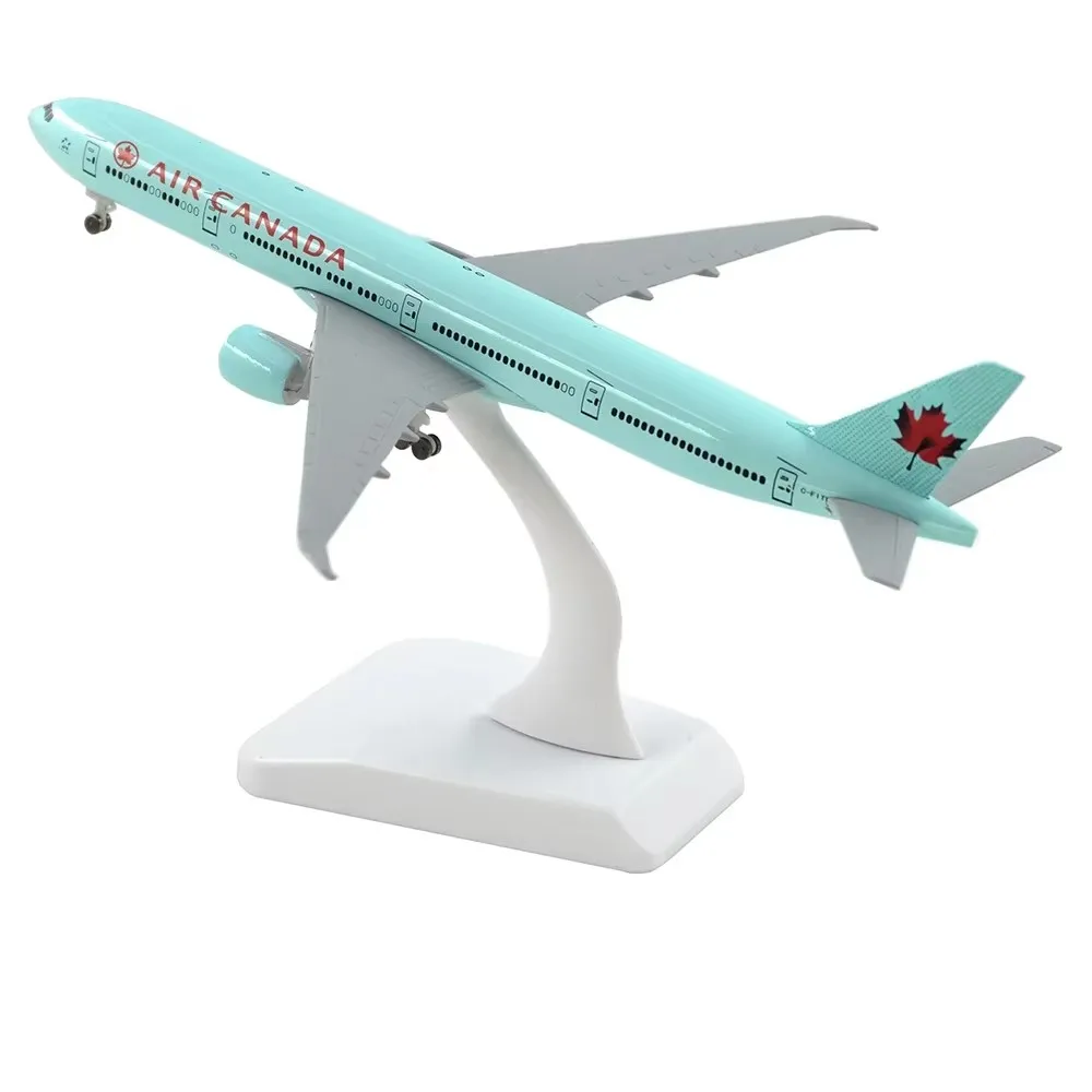 20cm b777 ar canadá boeing 777 modelo de aeronave fundido liga de metal modelo de avião brinquedos com trem de pouso