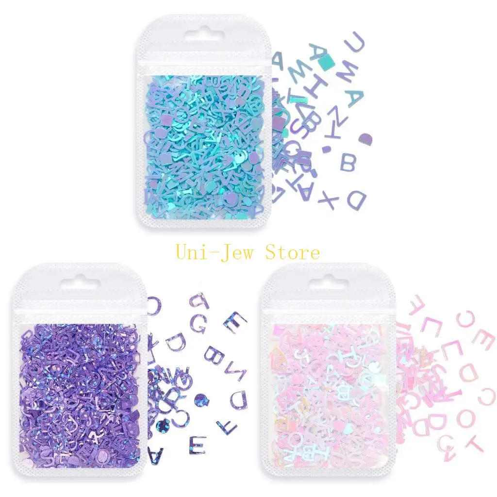 

40GB Glitter Flakes Letter Resin Fillings Sequin for DIY Jewelry Making