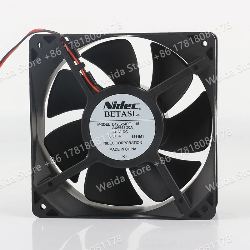 

New genuine Nidec DC24V 0.37A AC EC 12038 12CM Inverter Server 120X120X38MM two-wire D12E-24PG 15 Cooling fan