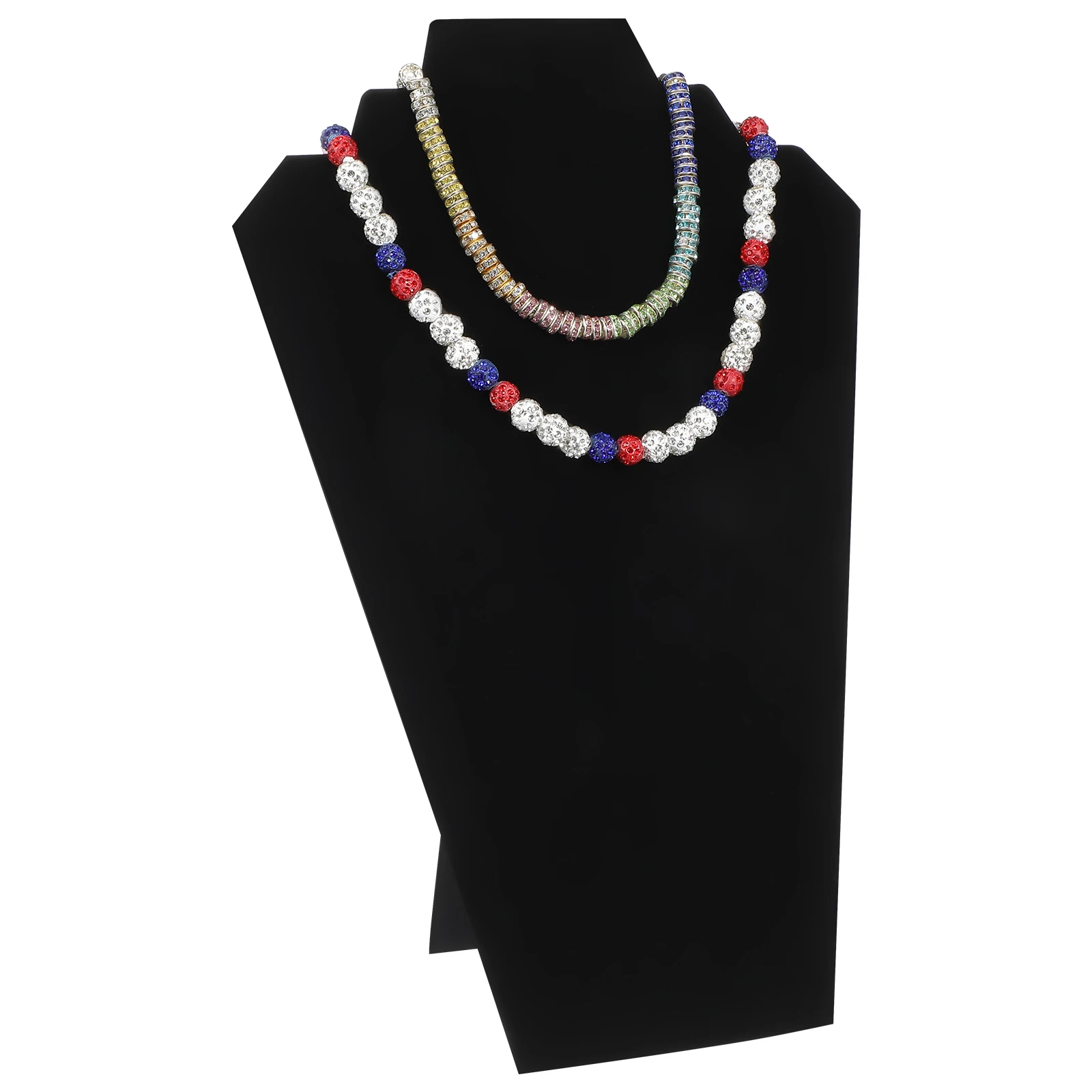 

Necklace Black Middle Size Multi-Layer Jewelry Organizer Bust Holder For Pendant Chain Storage Jewelry Display Stand Pendant