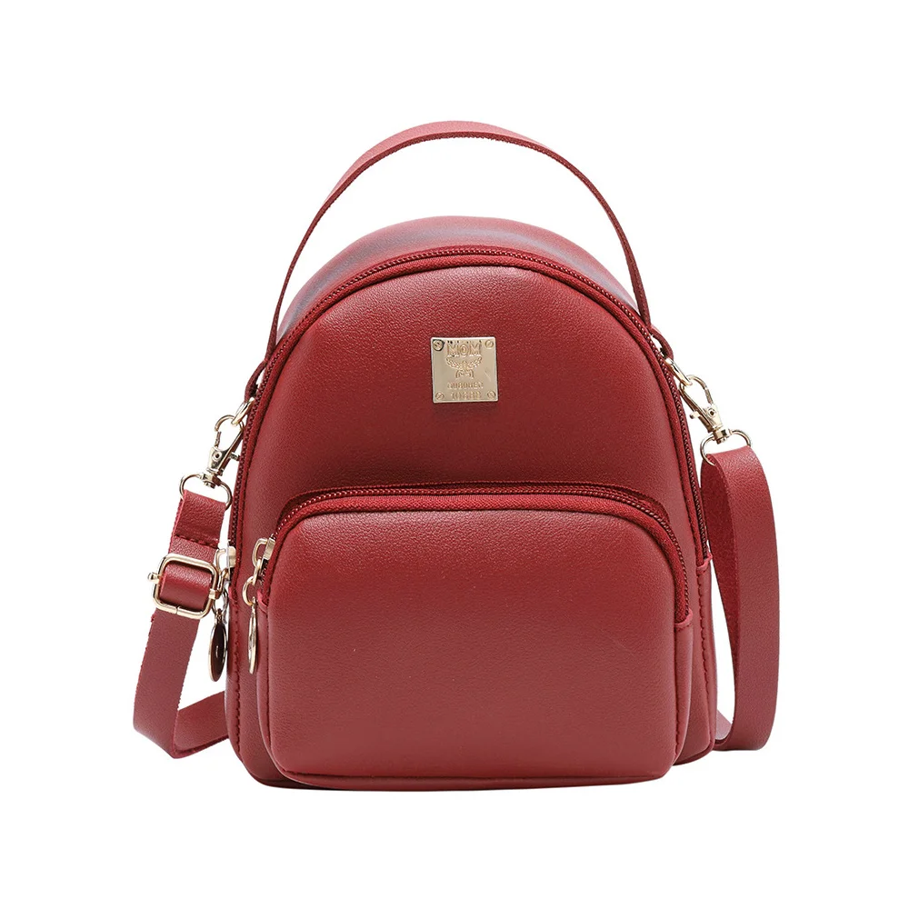 Female Mini Backpack Luxury PU Leather Backpack for Women Shopping Bagpack Small School Bags for Girls Casual Storagfe Bags