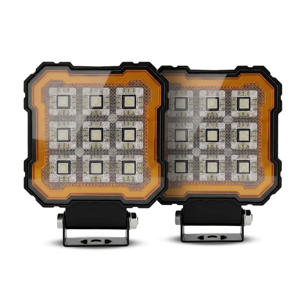 

Светодиодная рабочая фара-балка с широким углом рассеивания, IP67, суперяркая, белая/желтая, сигнальная, для грузовиков, джипов, квадроциклов, UTV