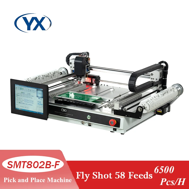 Stock in EU High Precision SMT Pick Place Machine TNT 2 Head Chip Mounter Fly Shoot 6500 pcs/h for Smt Assembly Line