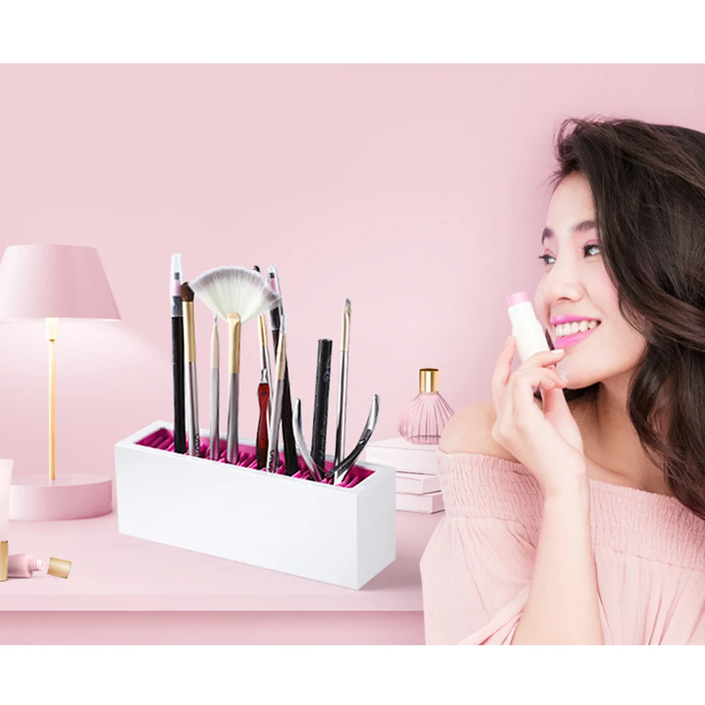 

Plastic Makeup Holder Organizer Stand Display Rack Large Capacity Space Saving Desktop Storage Durable Portable