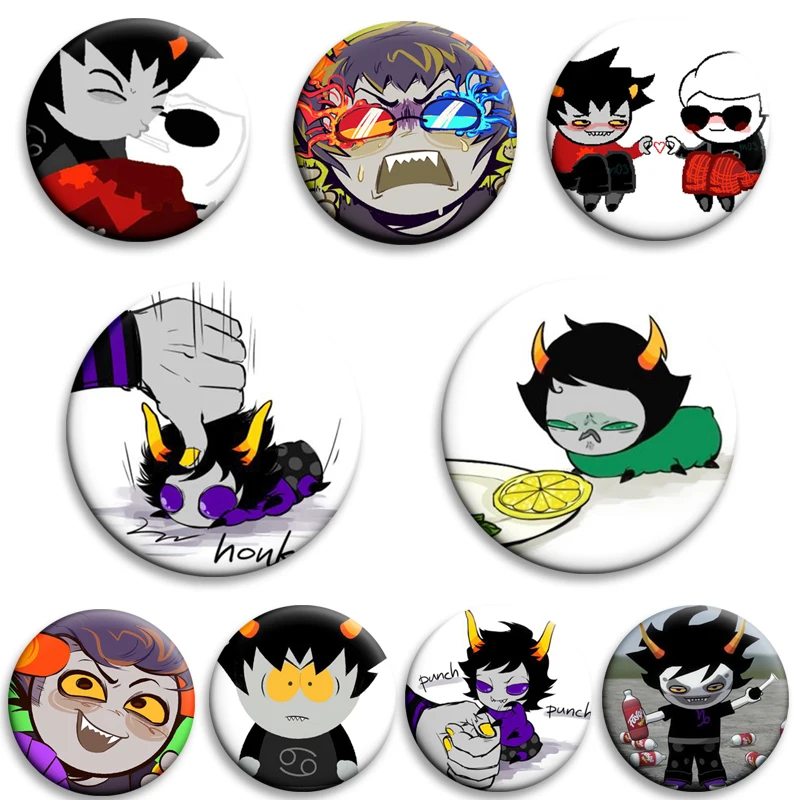

32/50/58mm Gamzee Makara Fanart Anime Soft Button Pin Manga Funny Meme Brooch Creative Badge Backpack Clothing Accessories Gifts