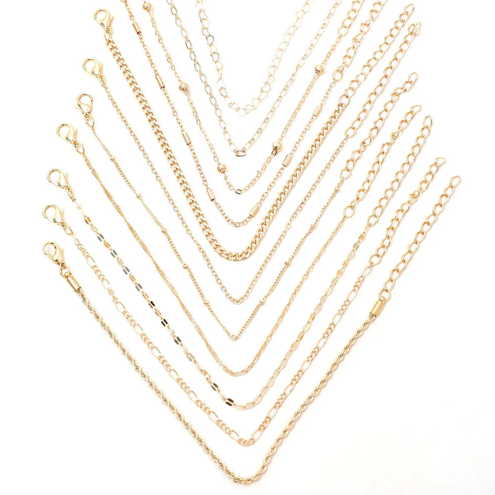 11Pcs Boho Twist Chain Bracelet Set For Women Punk Gold Silver Color Adjustable Cuban Link Bracelet Fashion Party Jewelry Gift image 6