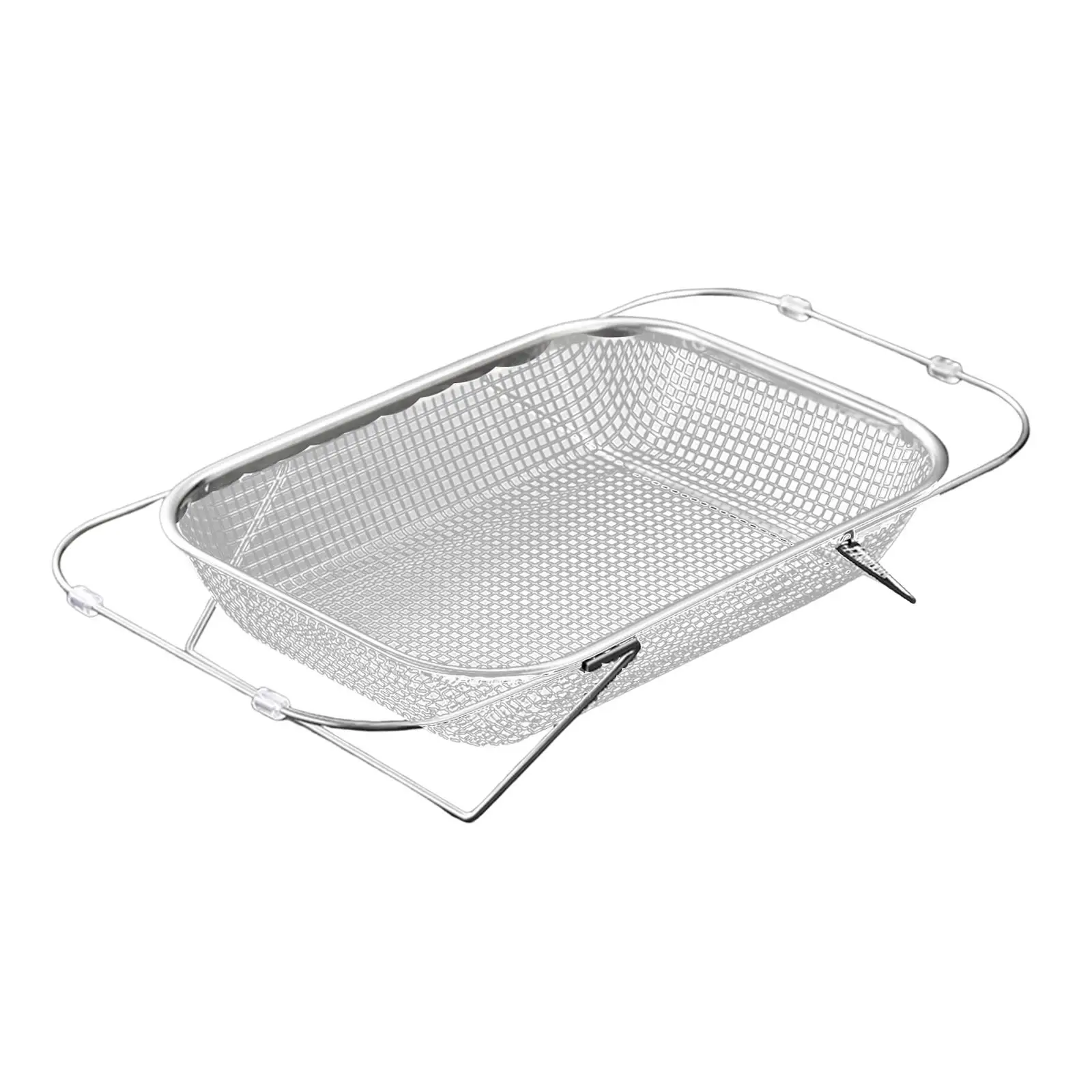 Expandable Stainless Steel Sink Drainer Mesh Strainer Dish Drying Rack Organizer for Kitchen Food Rinse Basket