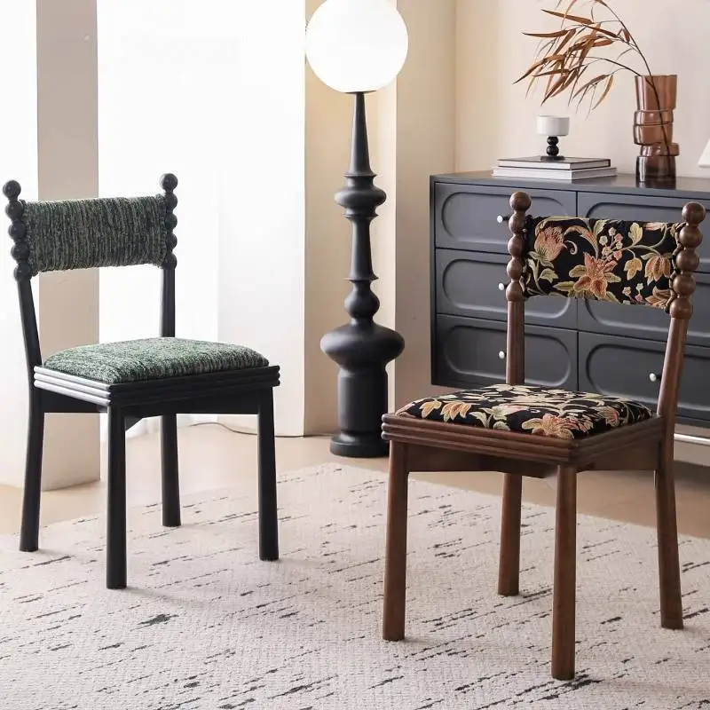 Nordic Dark Green Dining Chairs Backrest Simple Party Designer Dining Chairs Relaxation Modern Sedia Pranzo Kitchen Furniture