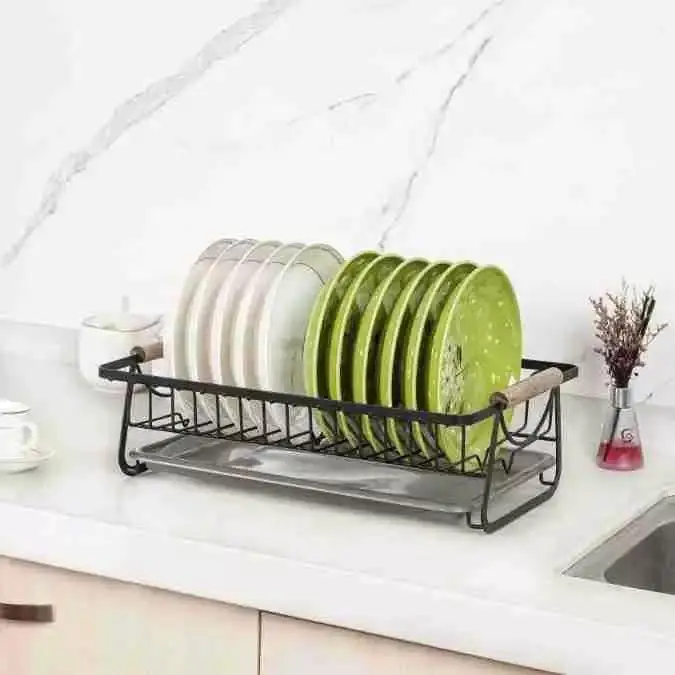 

Japanese Style Kitchen Drain Rack Dish Drainer Bowl Basket Storage Shelf Metal Material Dishwashing Utensils Organization