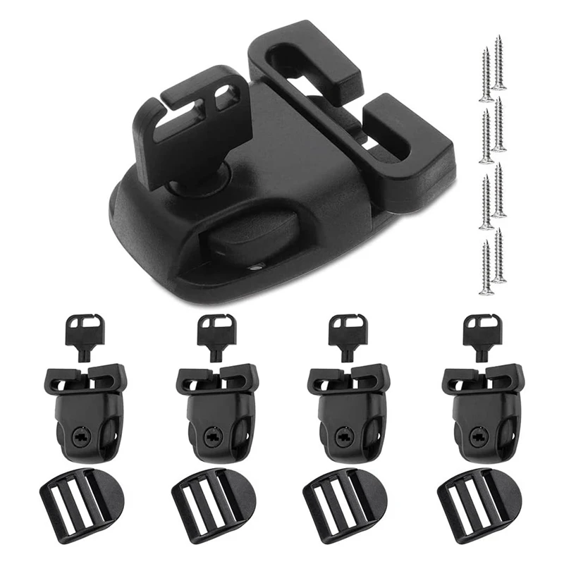 8 Sets Hot Tub Cover Latch Repair Kit Hot Tub Cover Clips Latch Locking With Key And Screws Spa Hot Tub Cover Clips Replacement