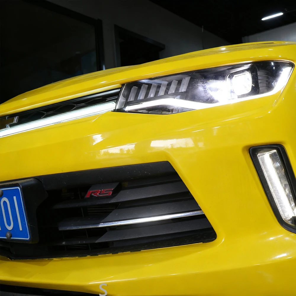 For Chevrolet Camaro 6th 2016-2019 Car Front Grille Upgrade New Style Dynamic LED Front Grille Turn Signals Assembly Accessories