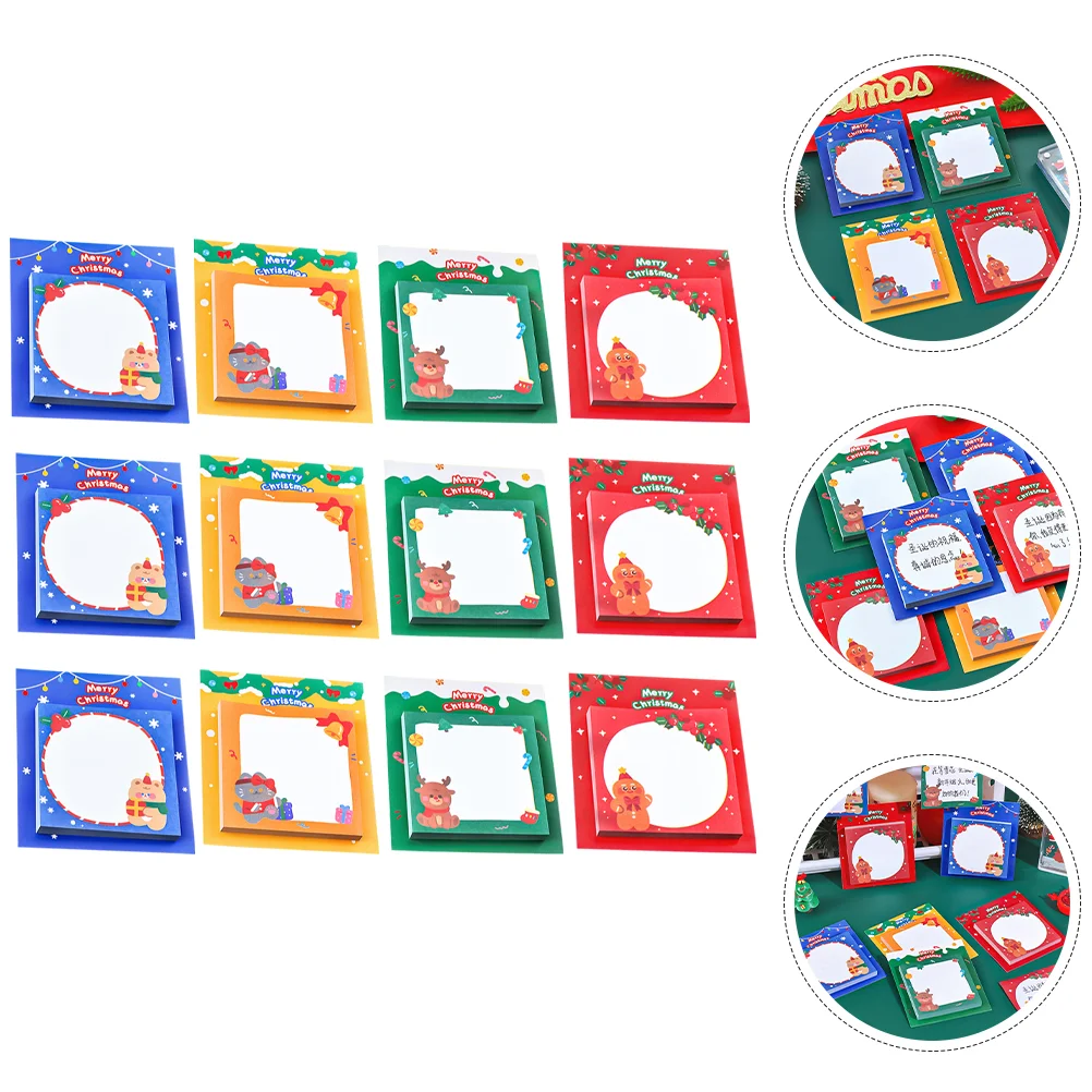 

Christmas Sticky Notes Portable Memo Pad Small Sticker School Supply Household Adorable Pads