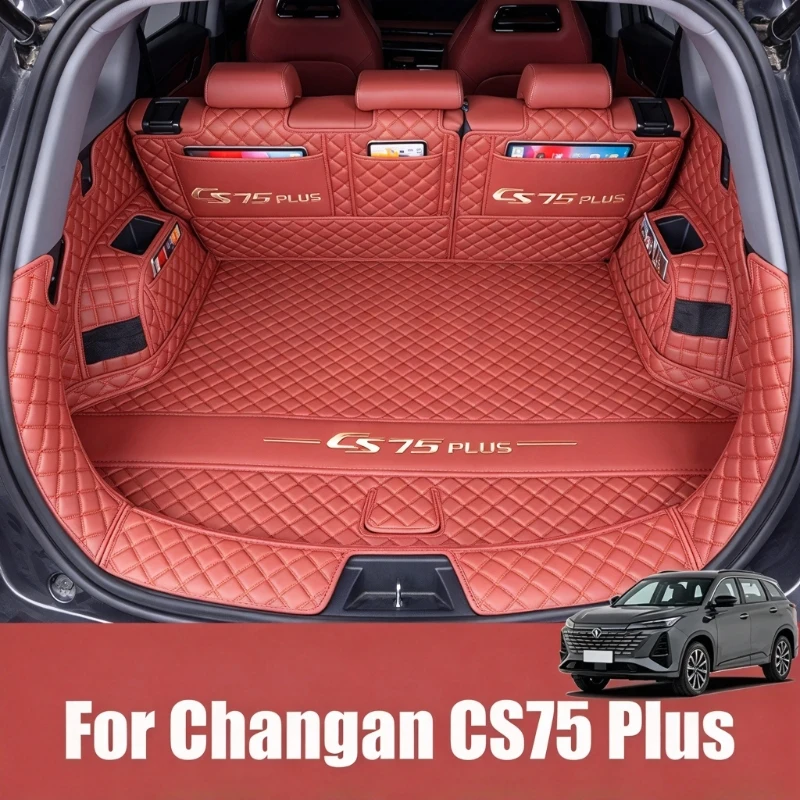 For Changan CS75 Plus Gen III 2025 2026 Car Boot Mat Rear Trunk Liner Cargo Leather Floor Carpet Tray Protector Accessories Mats