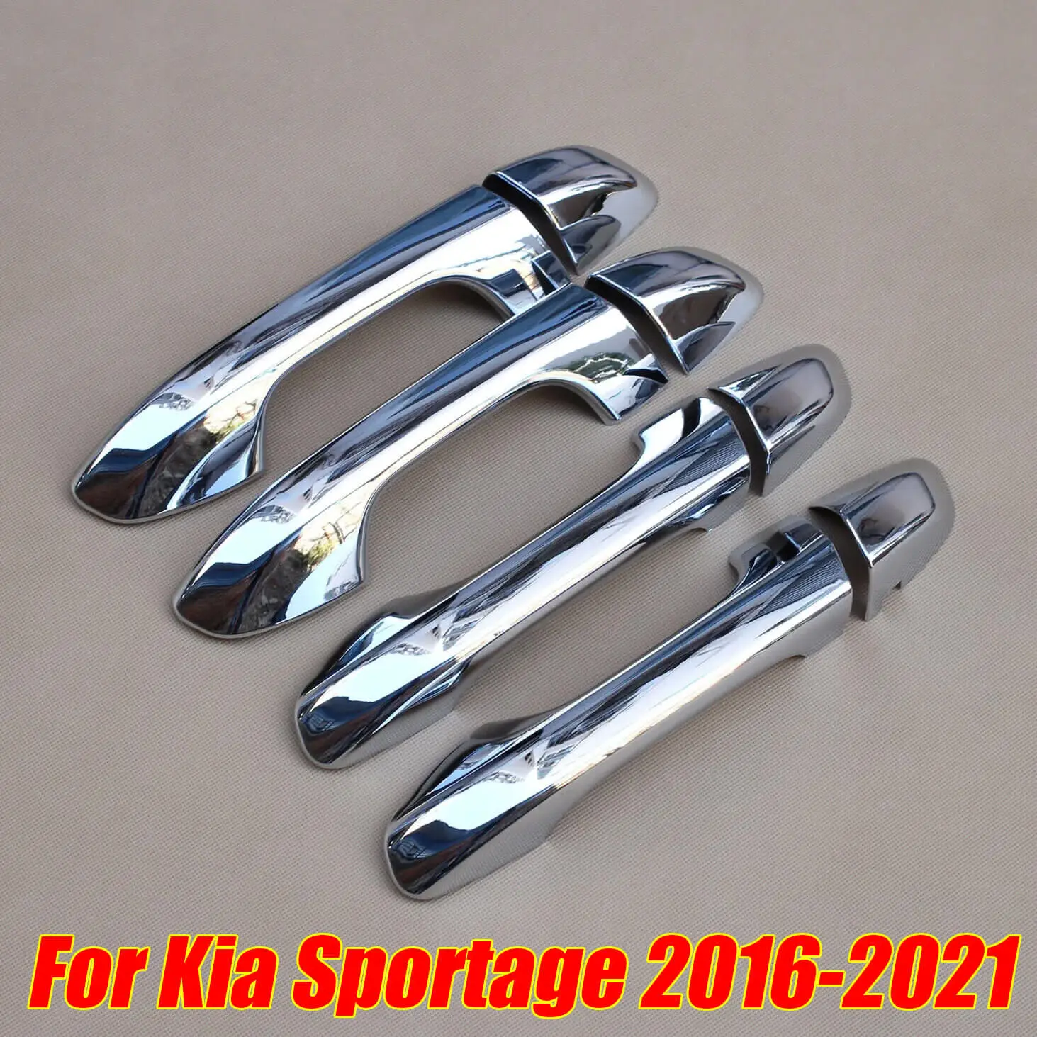 

4X Chrome Door Handle Protector Moulding Cover Trim For Kia Sportage QL 2016-21