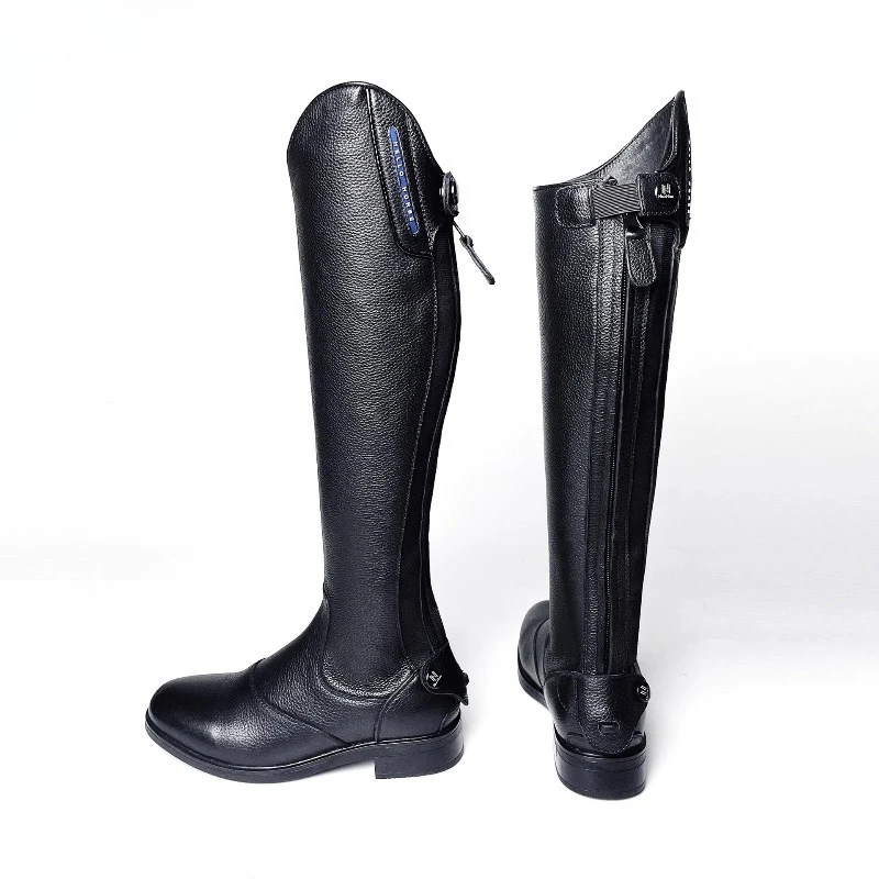 

Высокие сапоги для верховой езды из натуральной кожи (топ-грейн), для конкура и выездки, мужские и женские, экипировка для всадников, для горного велосипеда