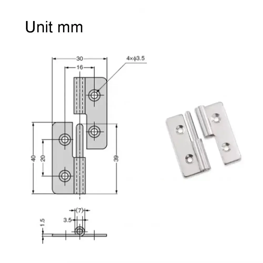 1 pz giunto scorrevole cerniera rimovibile ascensore bandiera fuori 304 cerniere staccabili in acciaio inossidabile hardware per mobili connettore per porta