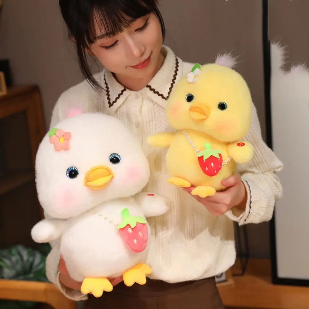 طفل النوم وسادة عيون ثلاثية الأبعاد الضغط الموسيقى بطة شعر محاكاة بطة محشوة لينة بطة صفراء دمية أصدقاء هدايا عيد الميلاد