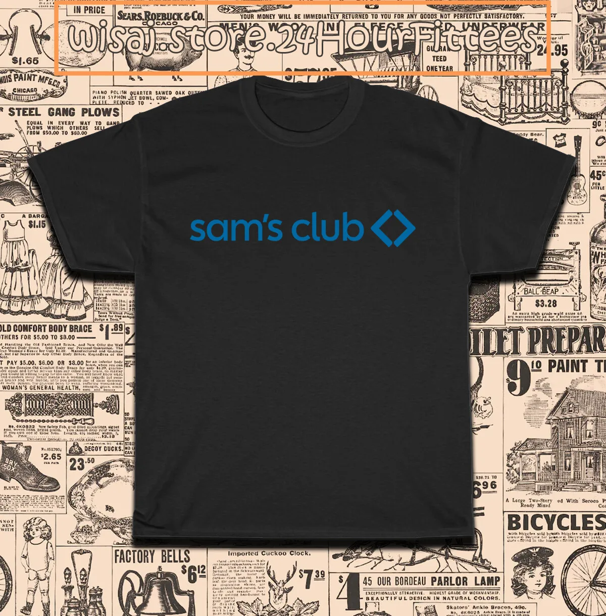 

Новая мужская футболка с логотипом Sam's Club Hours, футболка американского размера S-5XL