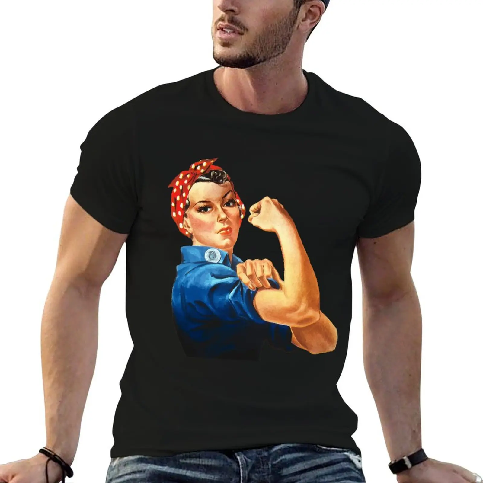 

Rosie the Riveter T-Shirt boys animal print vintage t shirts street wear graphic tee shirt heavyweight t shirts for men