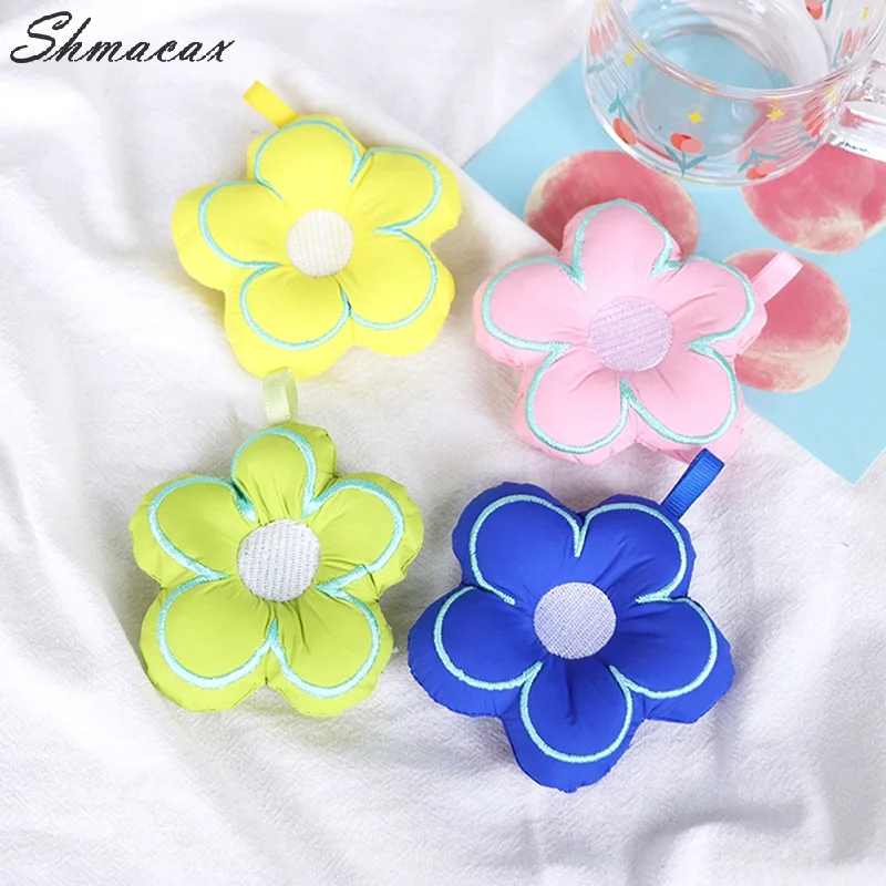 Sakura Fabric Flower Keychain Cute Lanyard Bag Car Key Ring Pendant Hanging Accessories Kid Gift