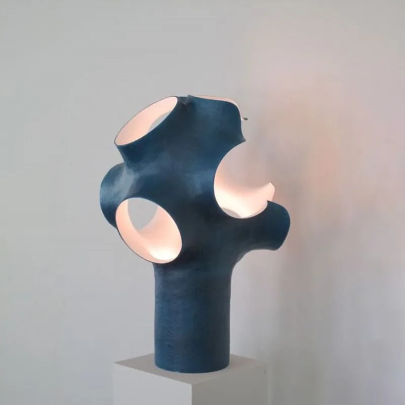 Postmodern art decoration ornament table lamp living room bedroom bedside tree hole hollow lamp