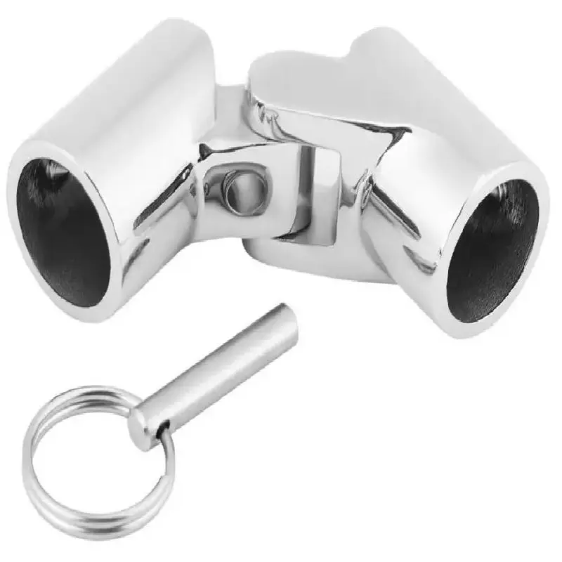 Stainless Steel 22mm/25mm Folding Swivel Accessories Coupling Connector Tube Pipe Boat Hardware Pole Railing Mast Canopy