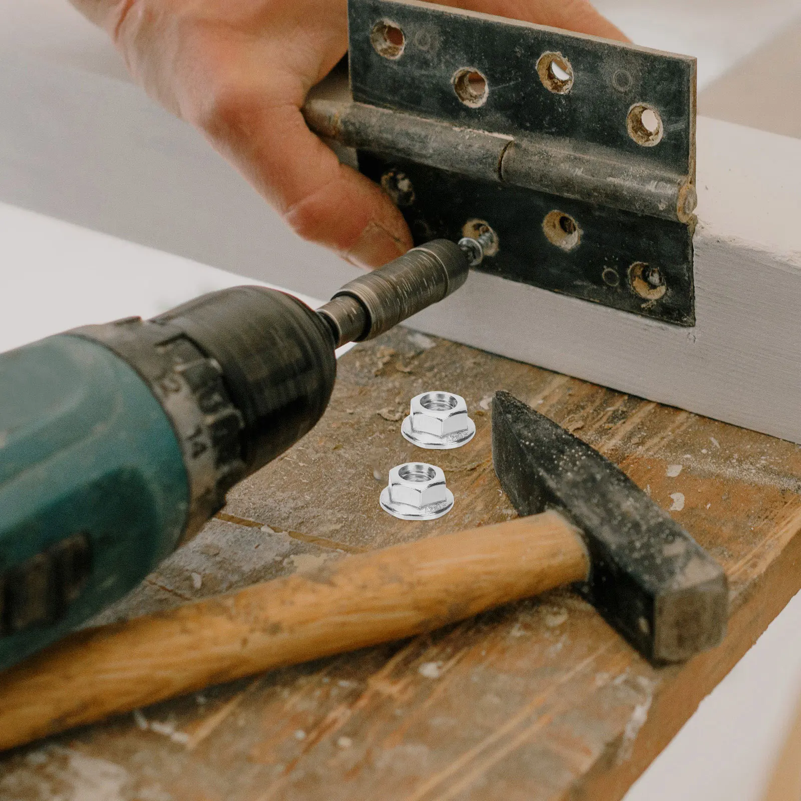 10 Pcs Flange Nut Stainless Steel Serrated M8 Nut Lock Nuts High Grade 304 Anti Rust Temperature Resistant Oxidation