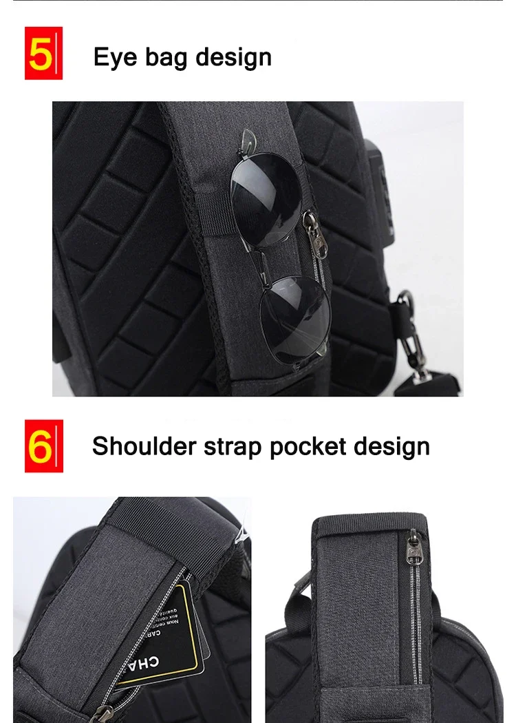 Anti-theft Shoulder Messenger Bags Waterproof Short Sports Trip Chest Pack Designer Multifunction Running Crossbody Bag for Men