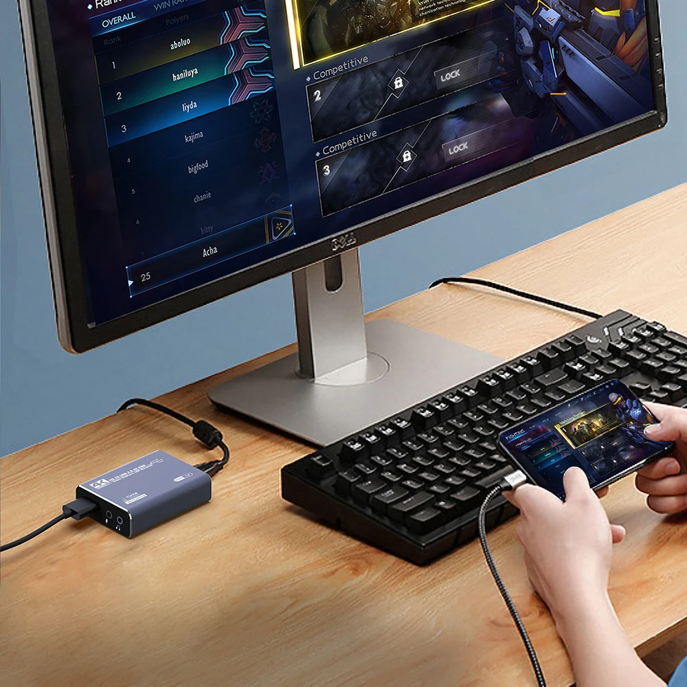 مع HDMI بطاقة التقاط الصوت والفيديو صندوق التلفاز محول 4K 60 هرتز 1080P USB3.0 HD مسجل فيديو المنتزع ل PS4 OBS لعبة الصوت هيئة التصنيع العسكري البث المباشر