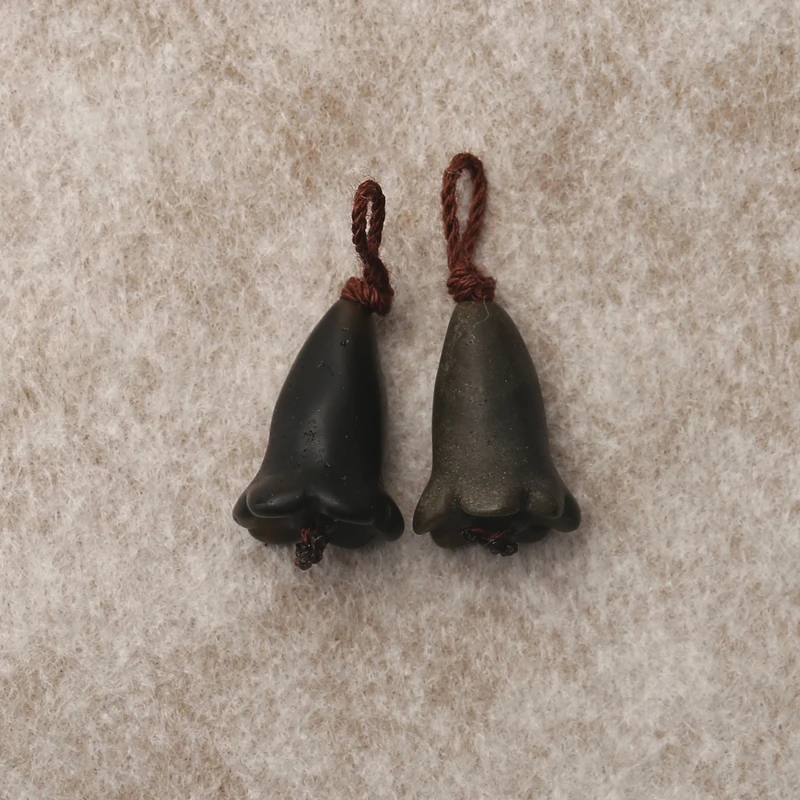 

Natural Obsidian Flower Shape Earring Beads Fashion Jewelry Accessory Unique Geometric Gemstone for Crafting 16x10mm 2.3g