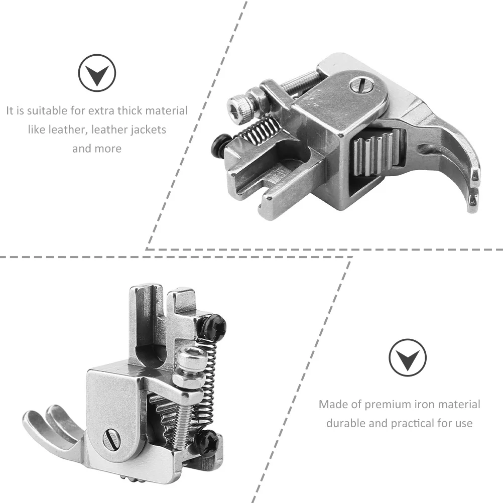 ตีนผีสำหรับเย็บผ้าเนื้อหนา แบบลูกกลิ้งสำหรับงานหนัก อุปกรณ์เย็บตะเข็บเรียบ อุปกรณ์เสริมสำหรับจักรเย็บผ้า