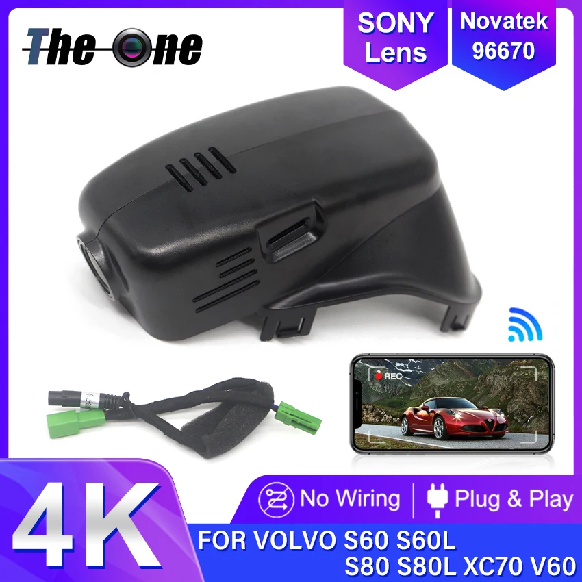 

Plug and play 4K Dash Cam Car DVR Recorder Cameras For Volvo S60 S60L S80 S80L XC70 V60 2012 2013 2014 2015 2016 Wifi DashCam