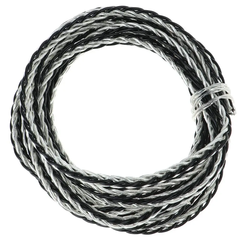 金と銀の混合メッキヘッドフォンオーディオケーブル、diy、occ、7n、2m