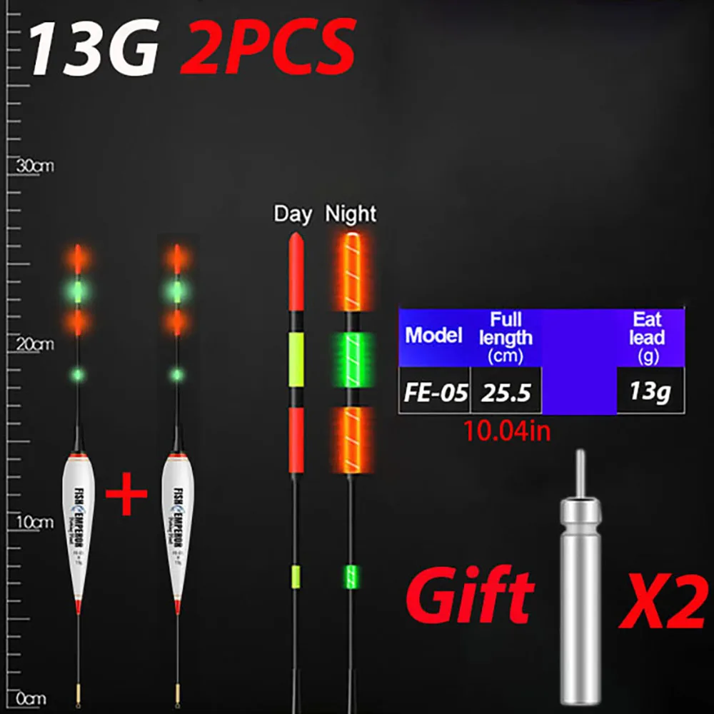 2 Teile/los Sommer Angeln LED Nacht Leuchtende Elektronische Float BuoyLarge Auftrieb 3g-13g Mit CR425 Batterie 2024 angelgerät