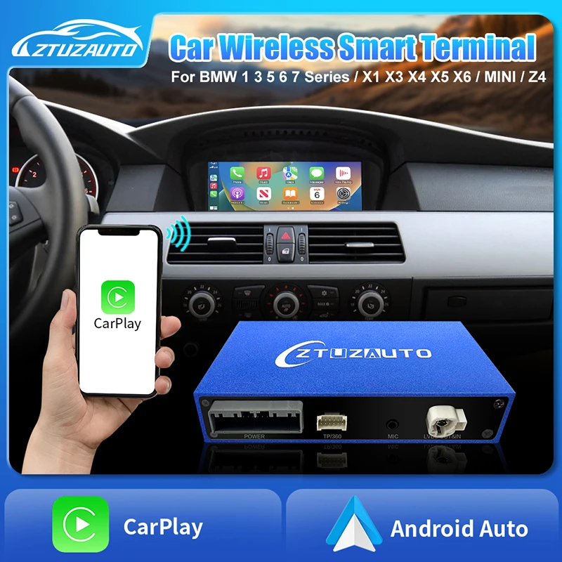 Wireless Carplay Retrofit Kit for BMW 1 3 5 6 7 Series X1 X3 X5 X6 Z4 2003-2014 CCC/CIC System , Support Android Auto, M