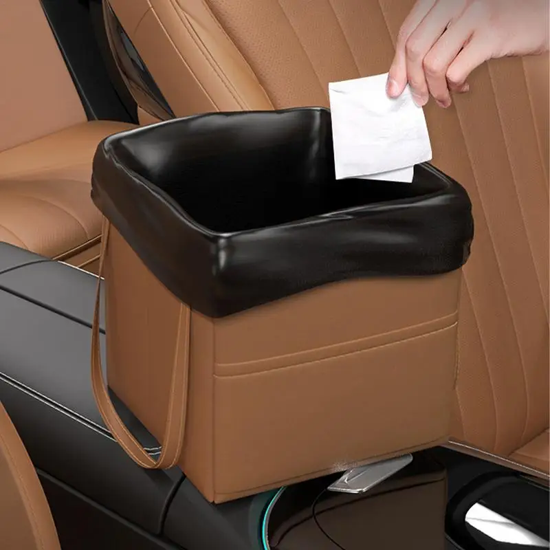 Car Trunk Storage Organizer Truck Storage Box auto folding Stowing Tidying bag Leather car interior Organizer Bag accessories