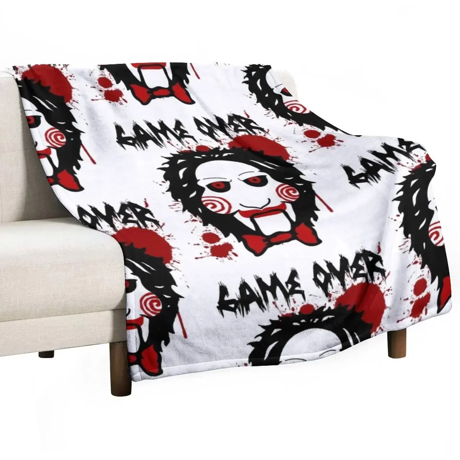 Billy Puppet Saw Jigsaw Inspired Throw Blanket Hair Vintage Single for sofa Thin Thermal Blankets