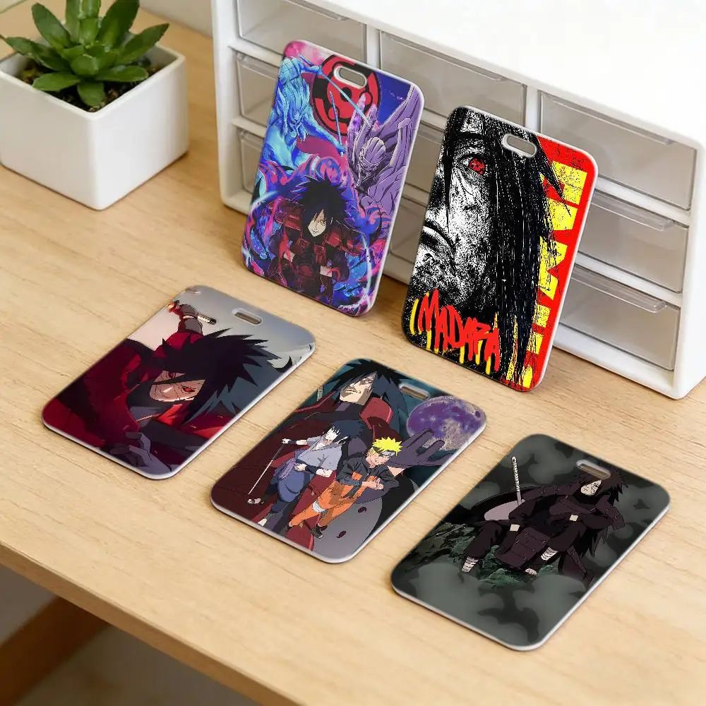 M-Madara Uchiha Premium Ausweishalter mit Umhängeband, Langlebige Kartenhülle mit Lanyard für Mitarbeiter-Arbeitsausweis, Büro.