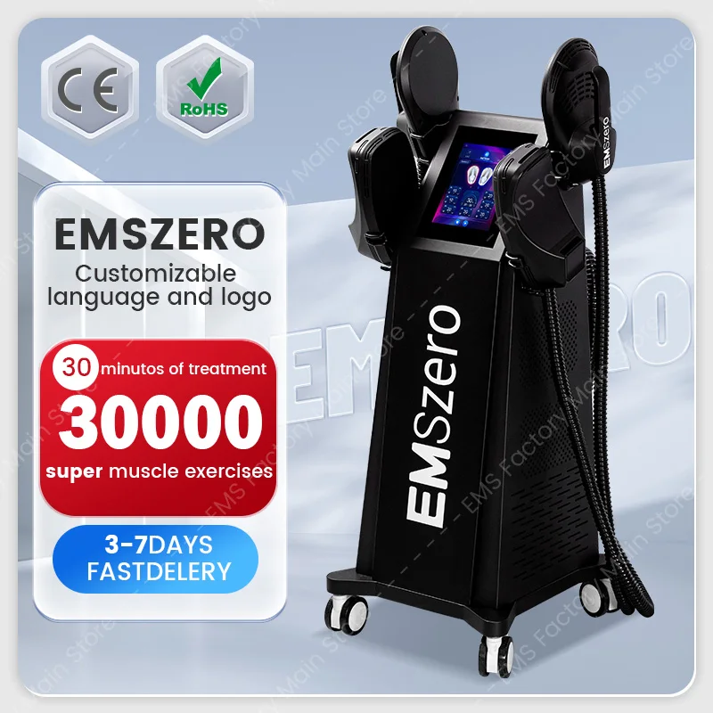 EMSzero 15 Tesla 6500W EMS Muscle Body Sculpting Slimming Weight Loss Engraving Hiemt RF Machine Fat Burning for Salon