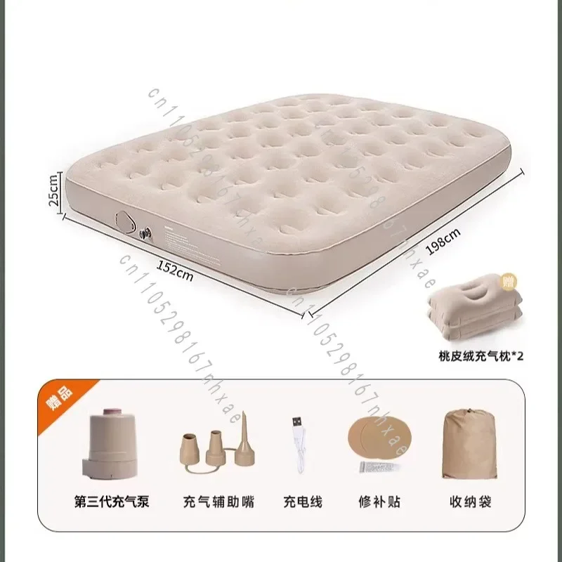 Double Camping BedOutdoor Bed Mattress Inflatable Beds Home Single Air Mattress Heightening Thickening