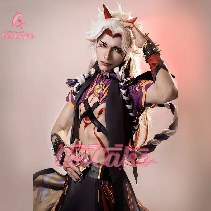 

Arataki Itto Cosplay Genshin Impact Costume Adult Carnival Uniform Wig Anime Halloween Costumes Women Game