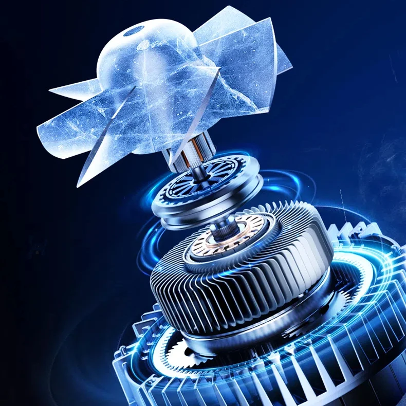 مروحة معلقة على الخصر من Xiaomi 2025، مشبك خصر محمول عالي السرعة، موقع بناء خارجي، تبريد USB صغير معلق على الرقبة