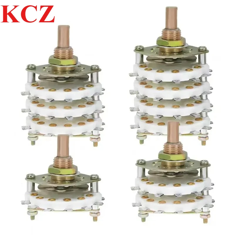 High Quality KCZ 1 Pole 6/7/8/9/10/11 4 Pole 3/5 Position With Channel Rotary Switch Selector With Cap Rotary Switch Selector